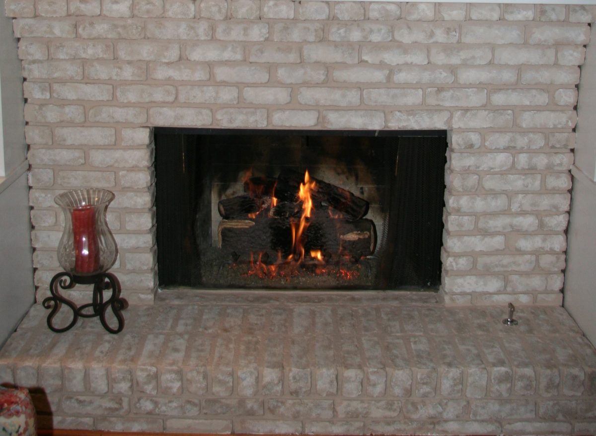 ZC fireplace with metal firebox with refractory panels