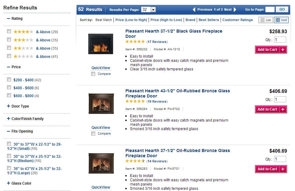 lowes fireplace doors