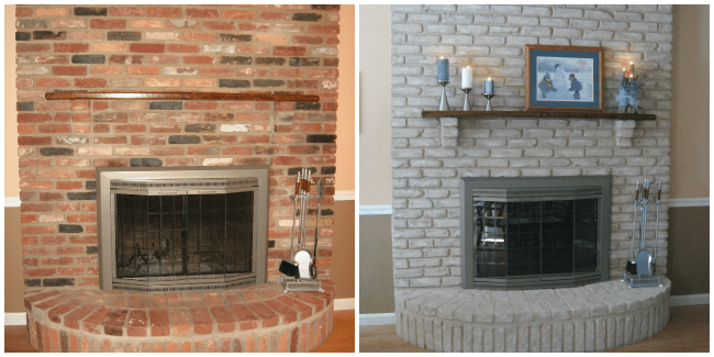 Should I Paint My Brick Fireplace, How To Remove Paint From Brick Fireplace Surround