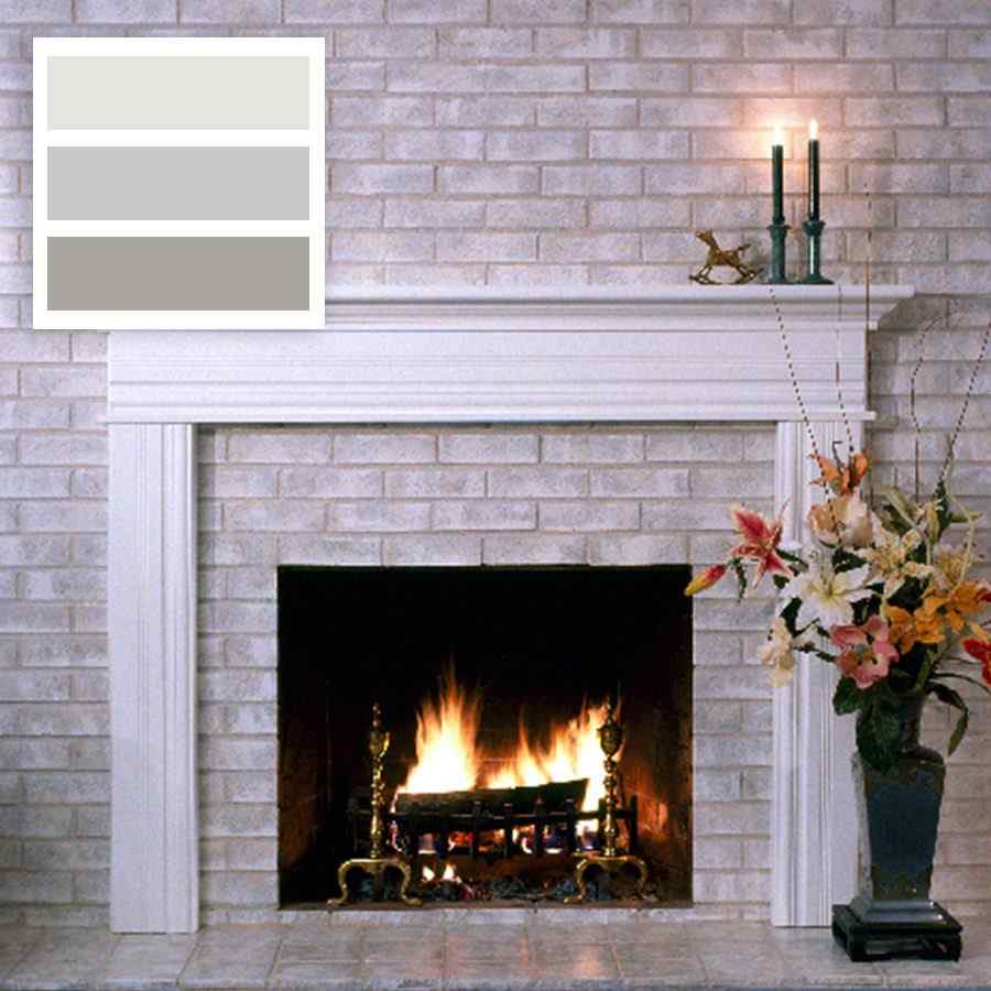 Fireplace Paint Kit Lighten Brighten Old Brick Fireplaces - Popular Paint Colors For Brick Fireplace