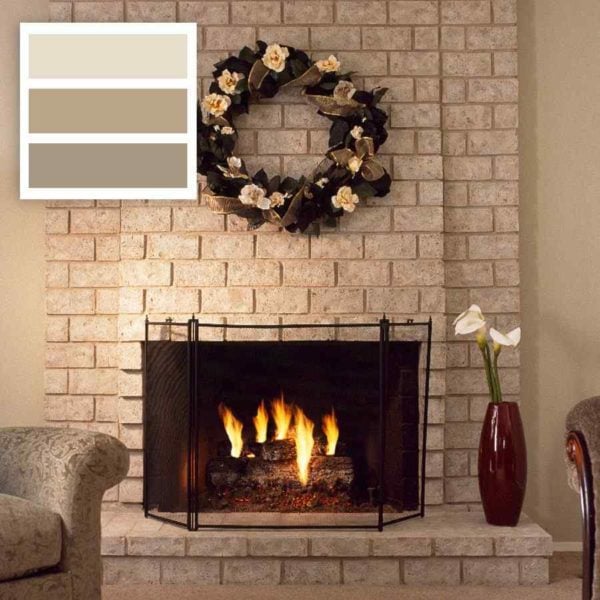 Twilight Taupe Brick-Anew Fireplace Paint Color