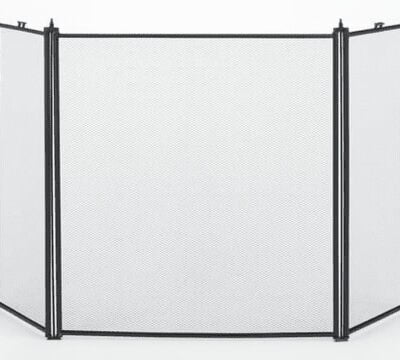Discount Woodfield 3-panel Black Fireplace Screen