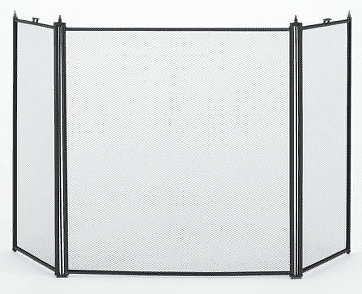 Discount Woodfield 3-panel Black Fireplace Screen