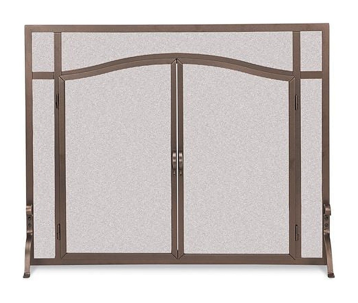 Pilgrim Forged Iron Top Arch Fireplace Screen – Straight
