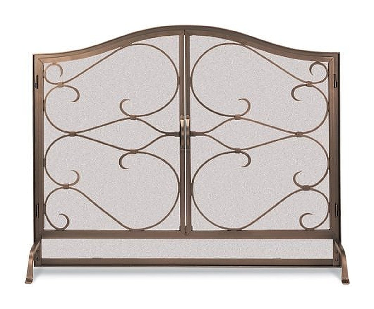 Pilgrim Iron Gate Fireplace Screen with Arched Top Door