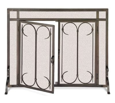 Pilgrim Iron Gate Fireplace Screen with Straight Doors