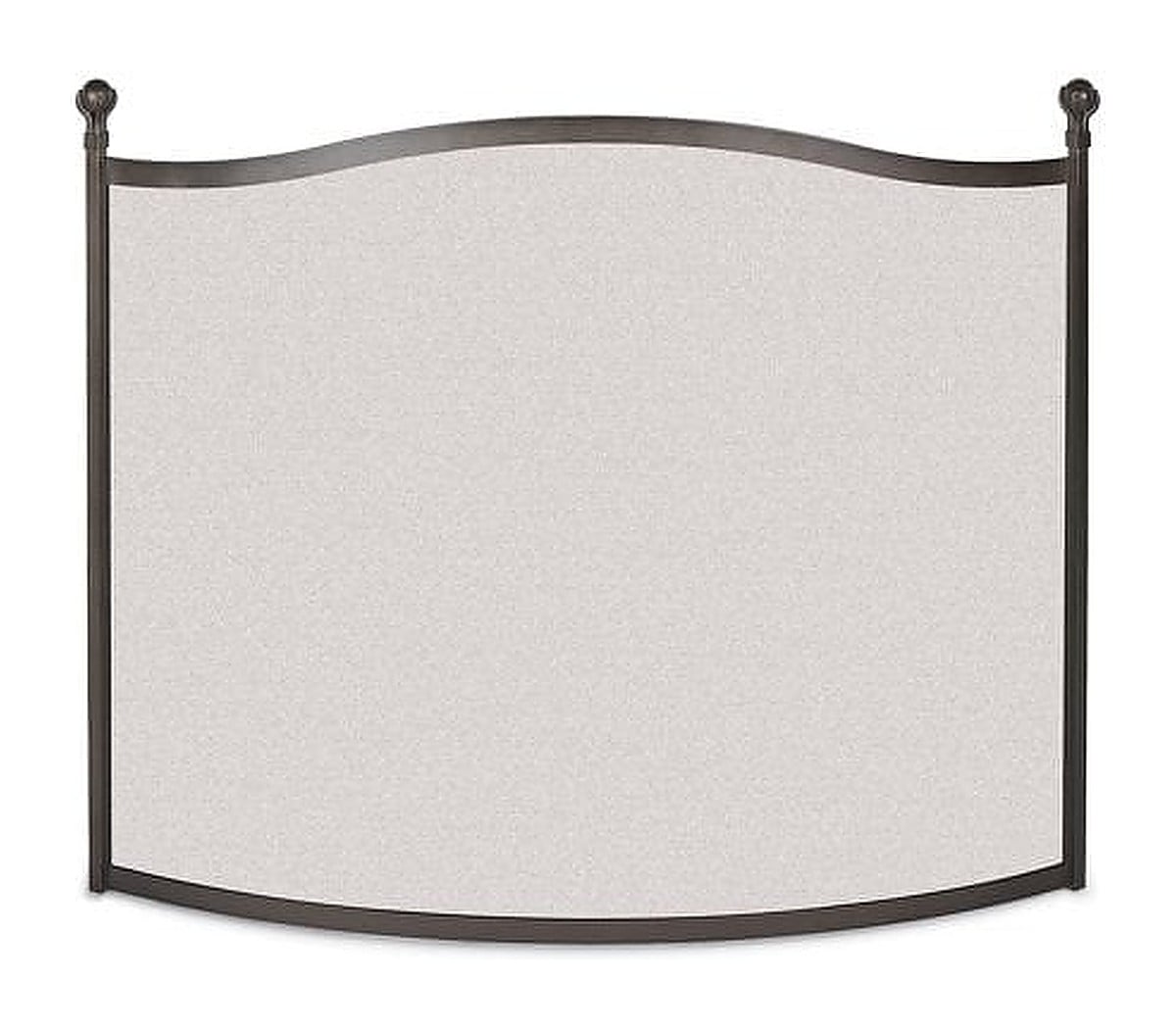 Pilgrim Bowed Ball & Claw Fireplace Screen –  Burnished Black