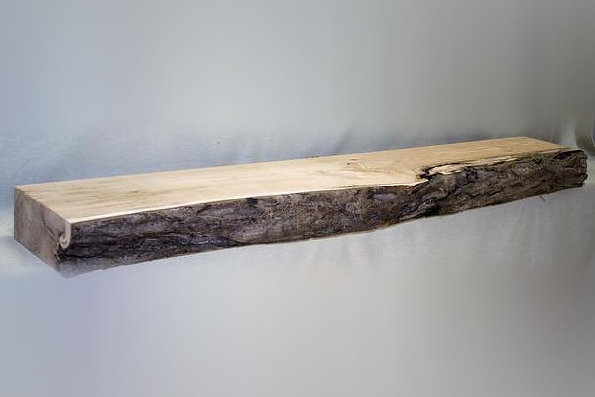 Butternut Rustic Log Mantel