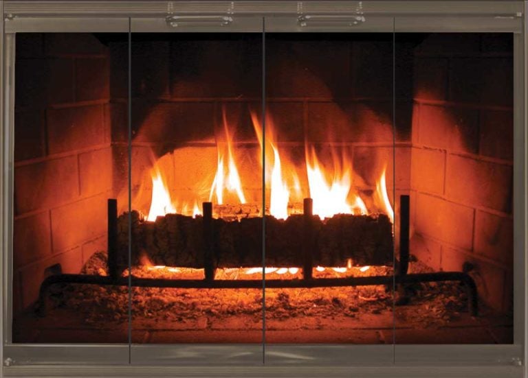 Fireplace Parts EZ Door Plus Zero clearance Fireplace Door Aluminum Frame