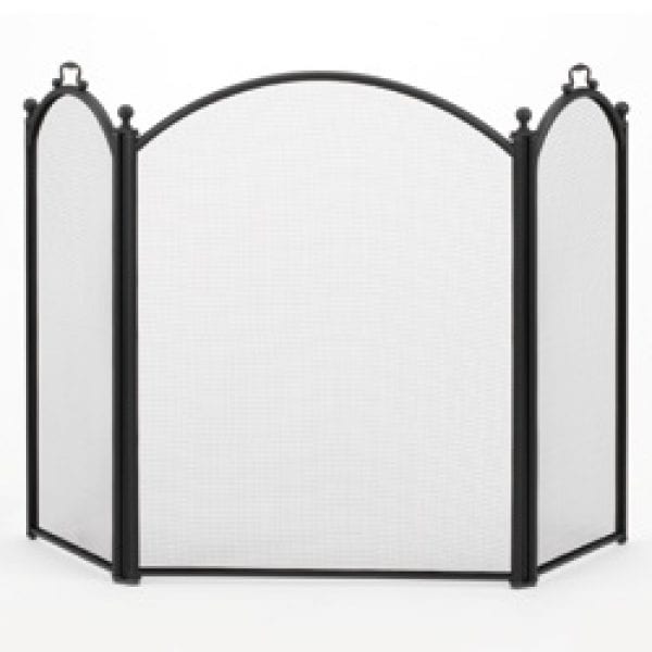 Woodfield Arched Black Fireplace Screen Fireplace Safety Door
