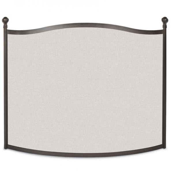 Pilgrim Bowed Ball & Claw Fireplace Screen -  Burnished Black