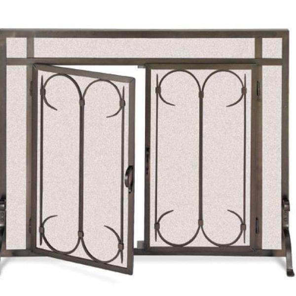 Pilgrim Iron Gate Fireplace Screen with Arched Doors