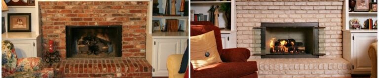 Oh My Gosh…Is That the Same Fireplace?  See What a Little Paint Can Do For Tired Old Brick
