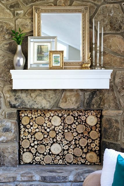 Empty fireplace decorating ideas for the summer