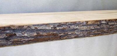 Rustic Basswood Mantel Shelf