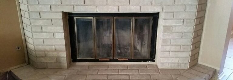 Brick-Anew Paint Takes a Fireplace from Dingy to Dazzling