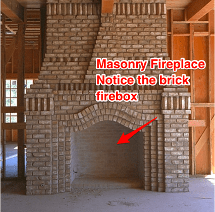 masonry fireplace