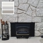 Stone Fireplace painted with Brick Anew Misty Harbor
