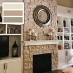 Stone Fireplace painted with Brick Anew Twilight Taupe