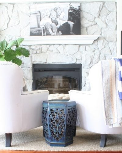 Coastal Collective painted fireplace