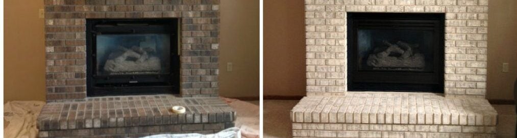 Fireplace Painted with Brick-Anew Twilight Taupe