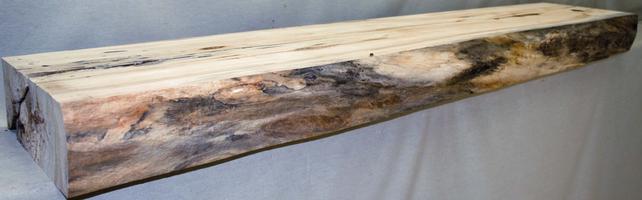 Rustic Basswood Natural Face Mantel Shelf