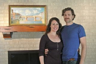 John and Carmen Brick-Anew Paint Testimonial Before After Ridgewood Mantel Fireplace Door