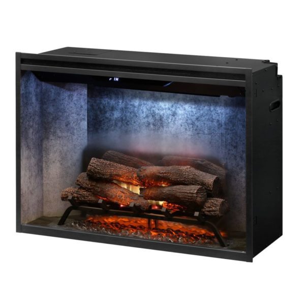 Revillusion 36" firebox in weathered concrete with oak logs