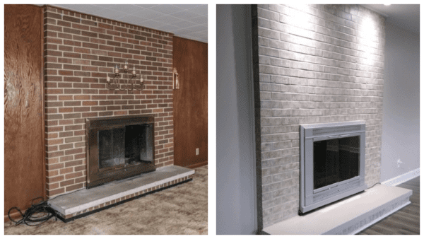 How To Paint A Brick Fireplace - Brick-Anew