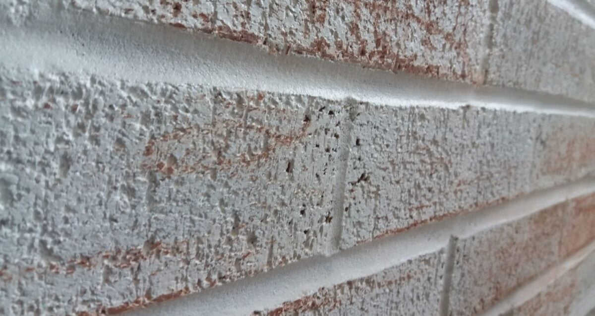 whitewashed brick