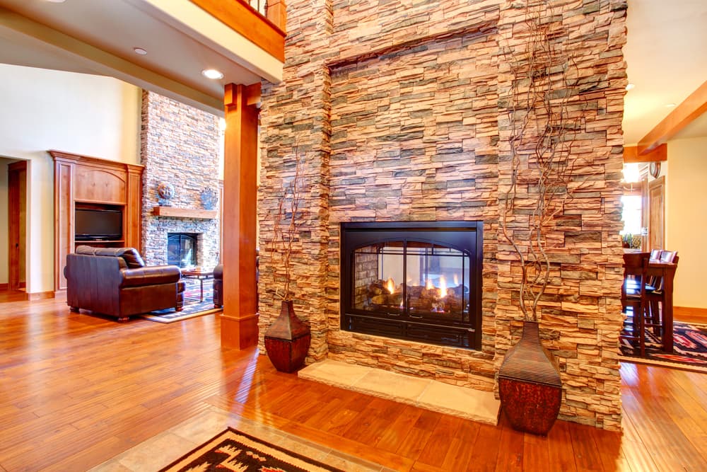 Colorful Stone Fireplaces