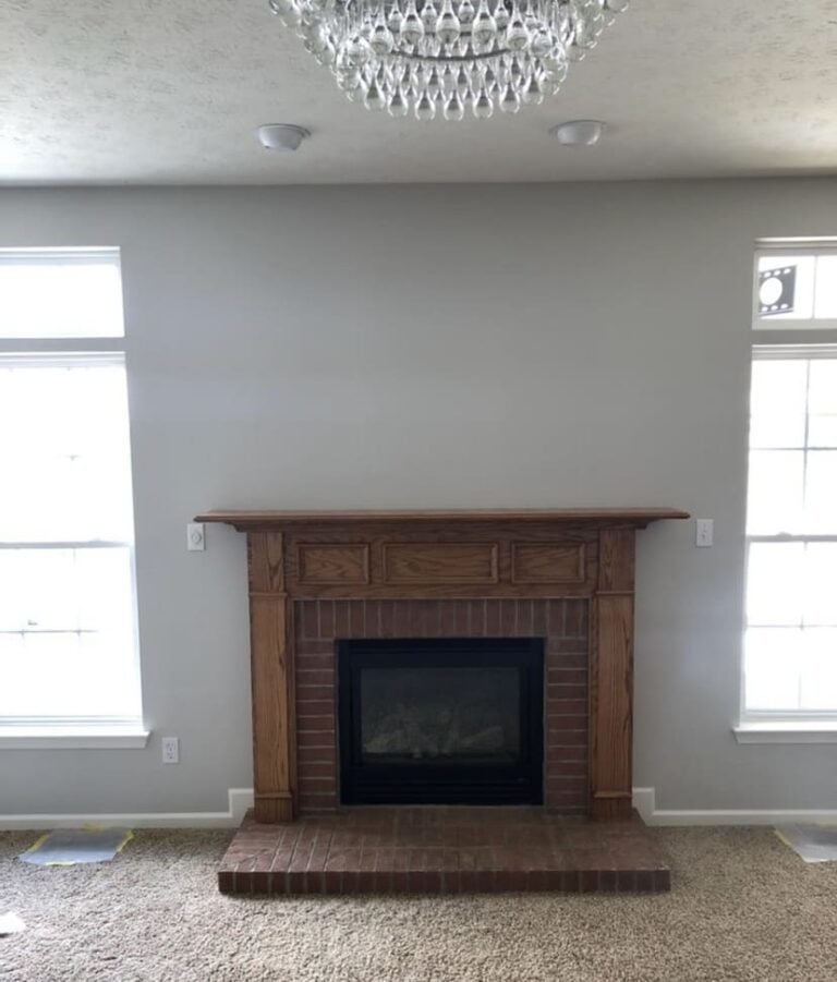 Fireplace before and after