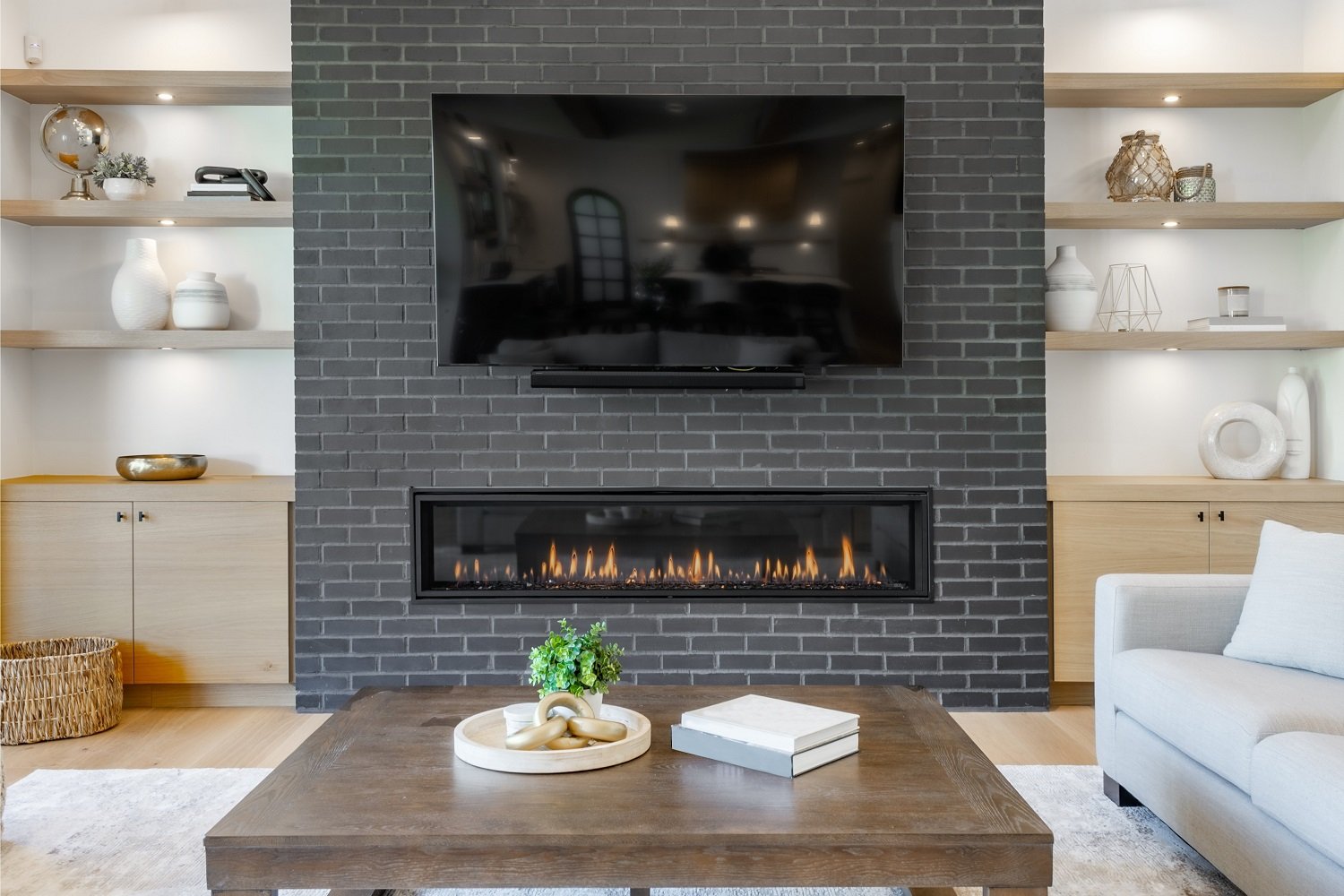 Gray Brick Paint for Your Fireplace 