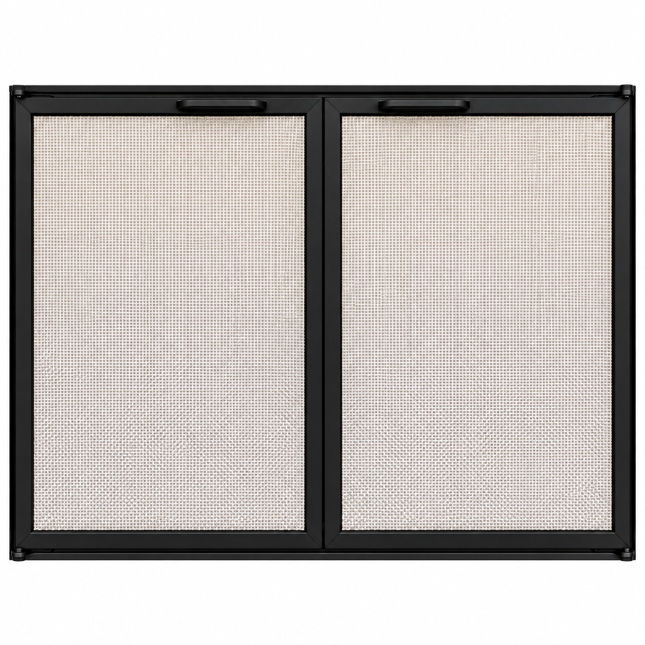 25 Gauge Mesh Cabinet Fireplace Screen Doors – Matte Black